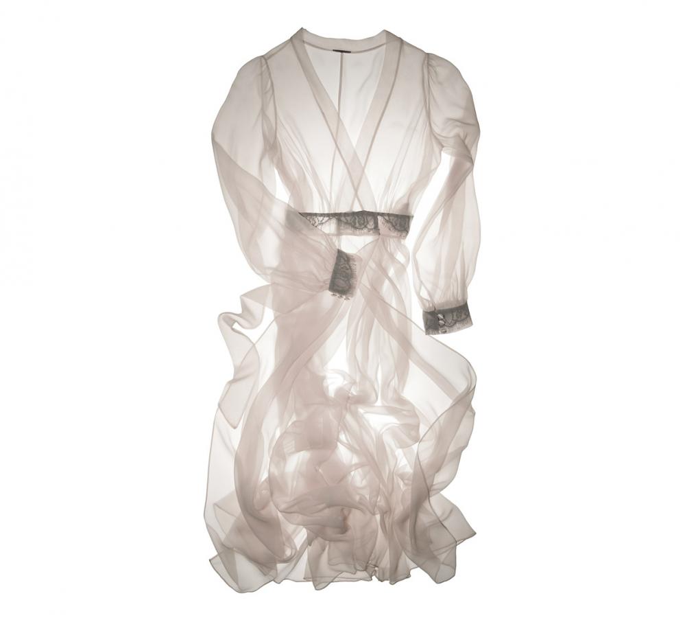 silk lace dressing gown