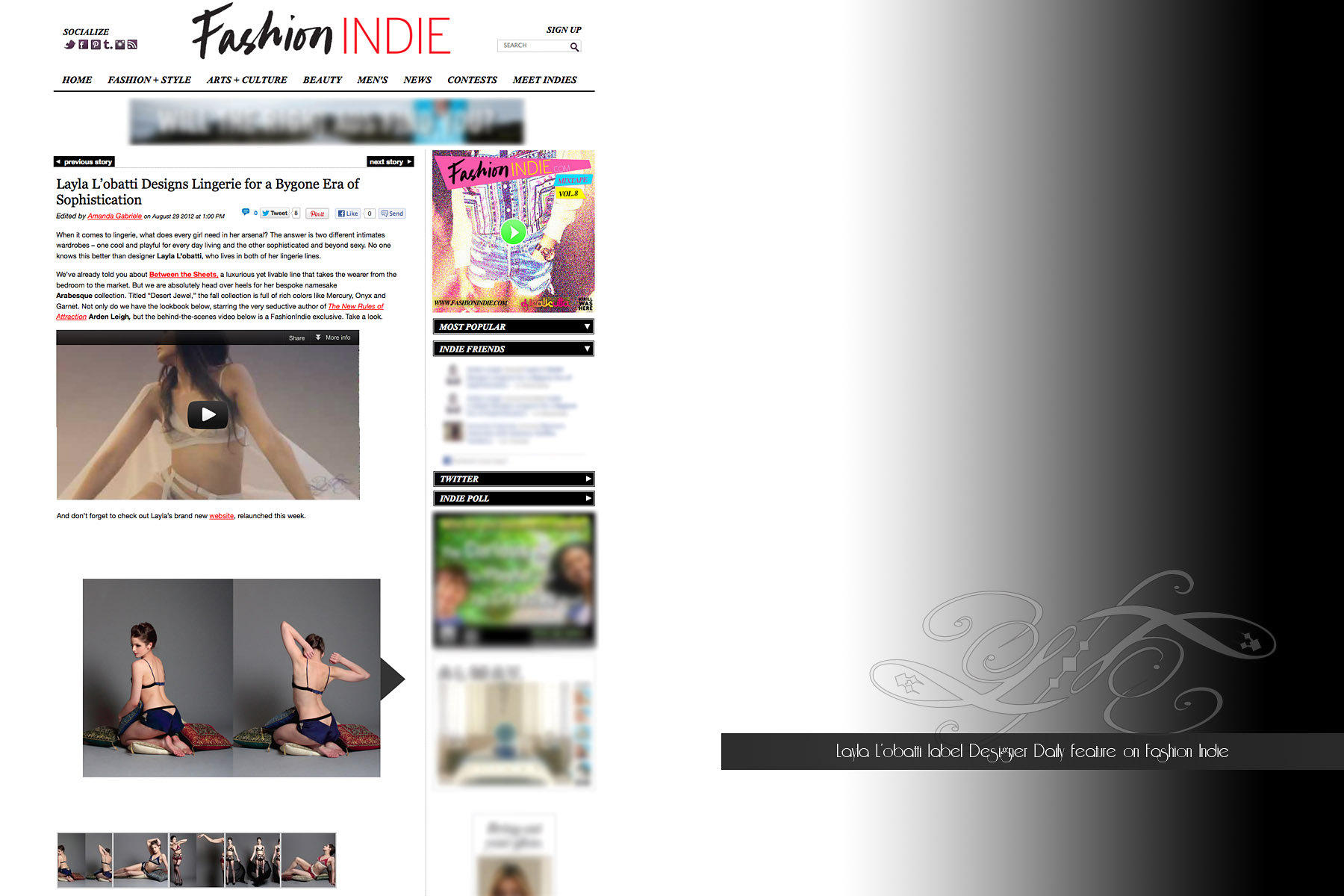Fashion Indie Layla L'obatti Designer Daily featuring Arabesque 2012 collection