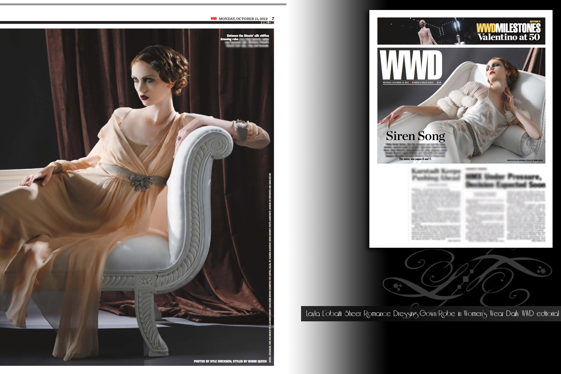 Layla Lobatti Between the Sheets Designer - Sheer Romance dressing gown in WWD Women's wear daily