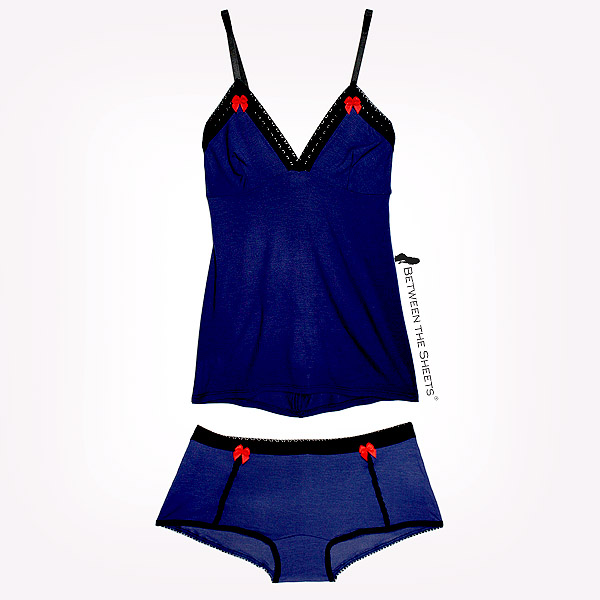 blue camisole and boyshort with red bows Come Out & Play