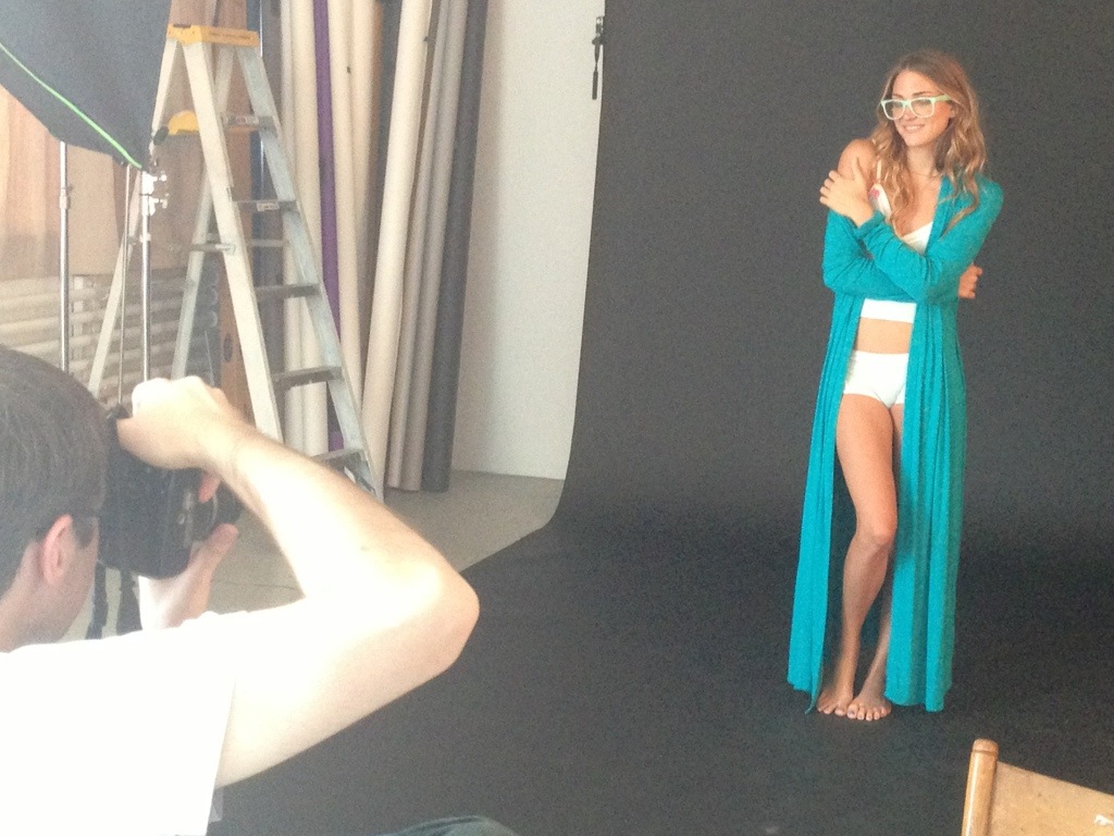 SS14 photoshoot photostudio in Williamsburg - behind the scenes Between the Sheets lookbook