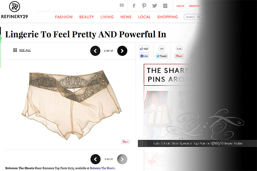 Oct 2013 refinery29 lingerie feature layla l'obatti between the sheets