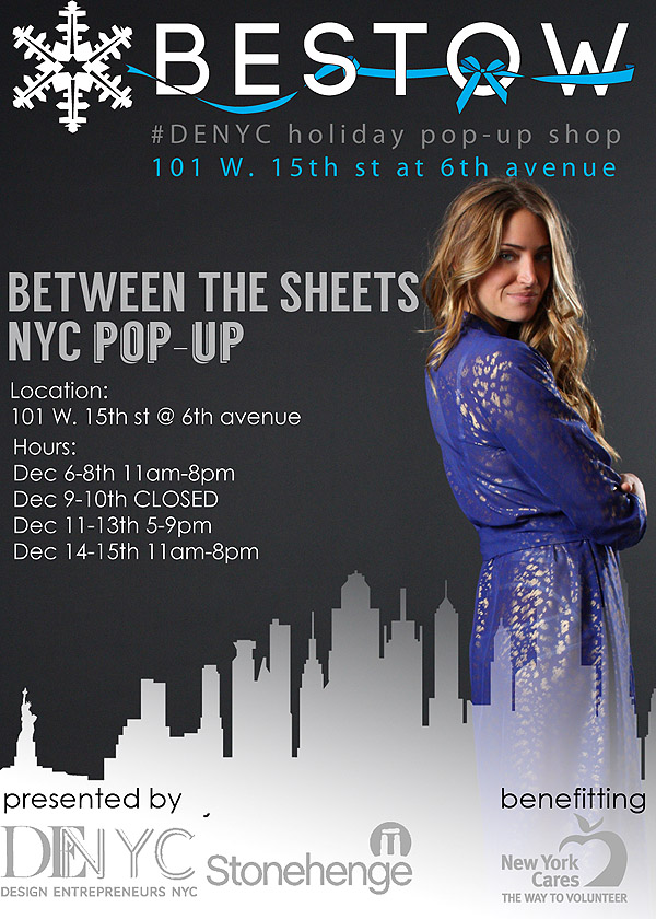 Between the Sheets pop up shop