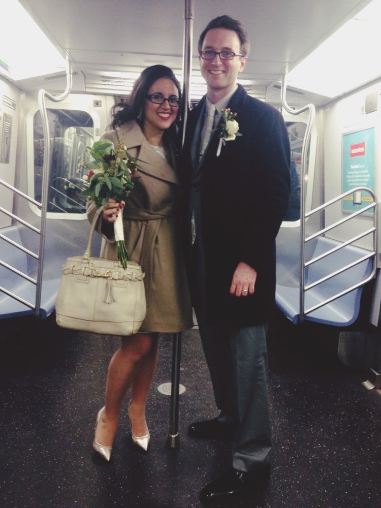 Layla & Josh wedding - founders of Between the Sheets in an intimate NYC city hall elopement on New Year's Eve