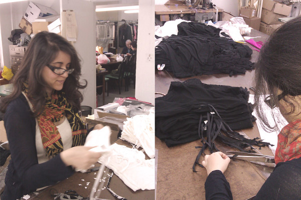 Between the Sheets - Made in NYC behind the scenes at New york city factory, designer layla packing and inspecting