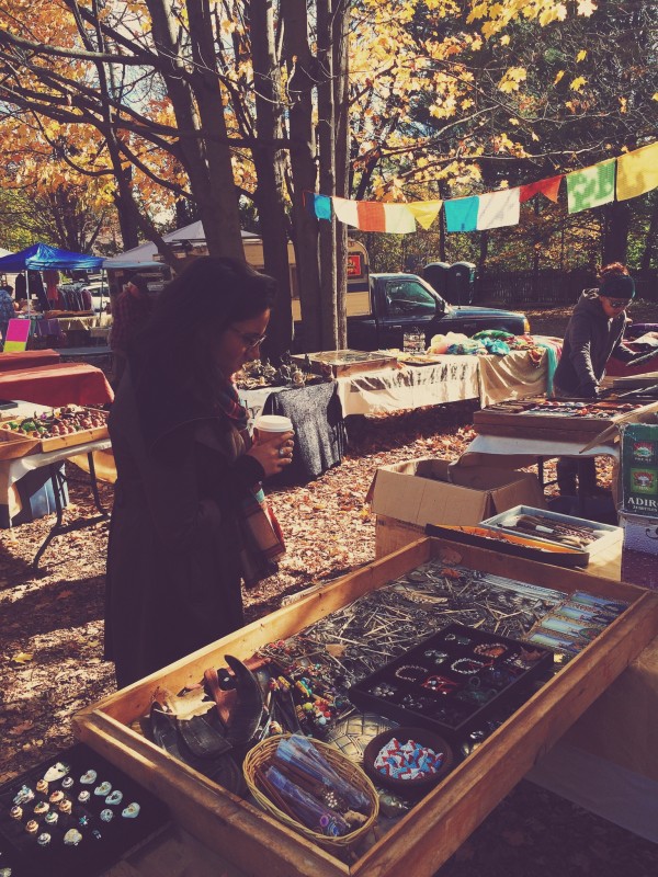 BTS photoshoot in Woodstock NY - Woodstock Flea jewelry shopping