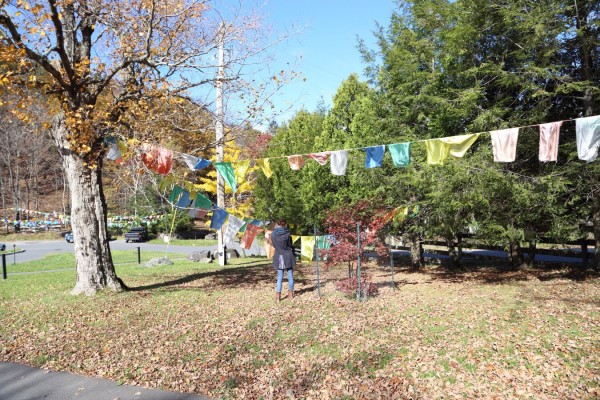 BTS photoshoot in Woodstock NY - visiting the Tibetan Monastery