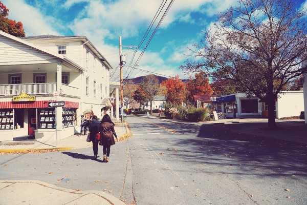 BTS photoshoot in Woodstock NY - downtown Woodstock 