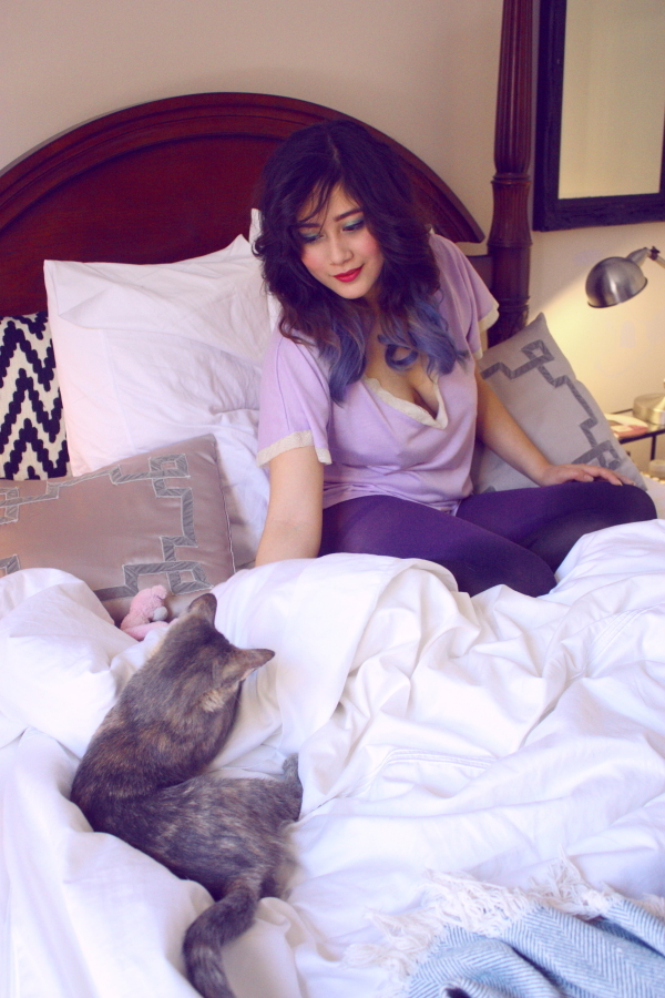 lil neko with cats x lingerie - Between the Sheets Blog