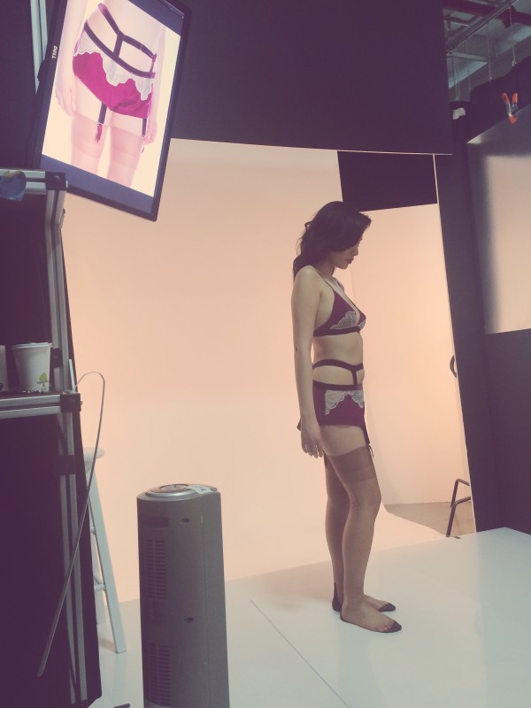 BTS lingerie photoshoot with Yesenia Linares