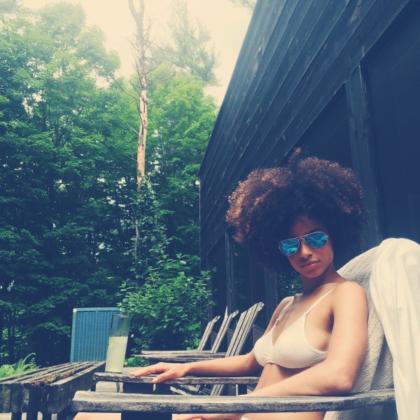 BTSlingerie behind the scenes cabin life - cool summer, Stefanie  and her amazing hair rocking mirrored aviators