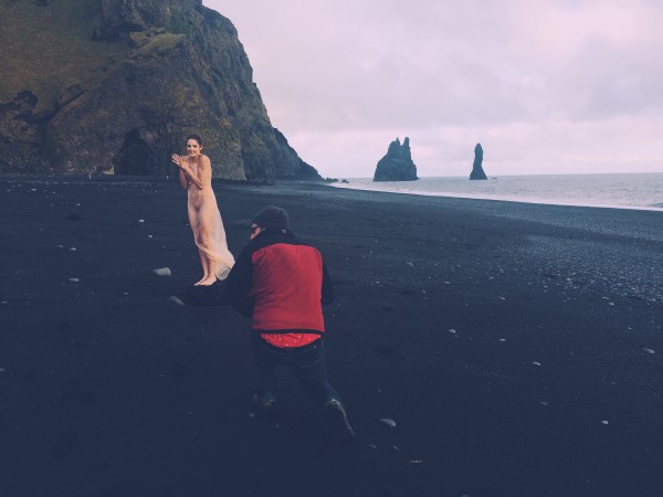 shooting specimens of seduction on black sand beaches of iceland