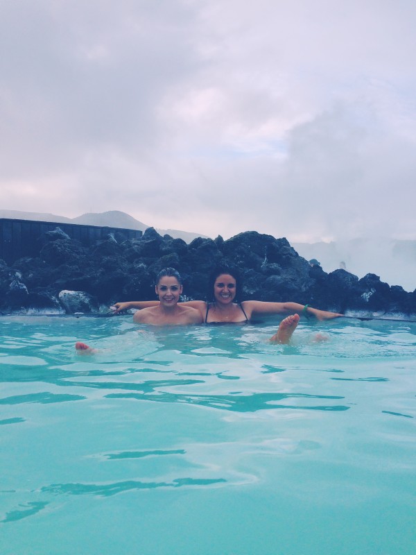 Layla L'obatti and Arden Leigh at Blue Lagoon in Iceland