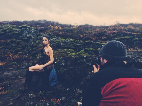 josh verleun & arden leigh shooting layla l'obatti designs in Iceland