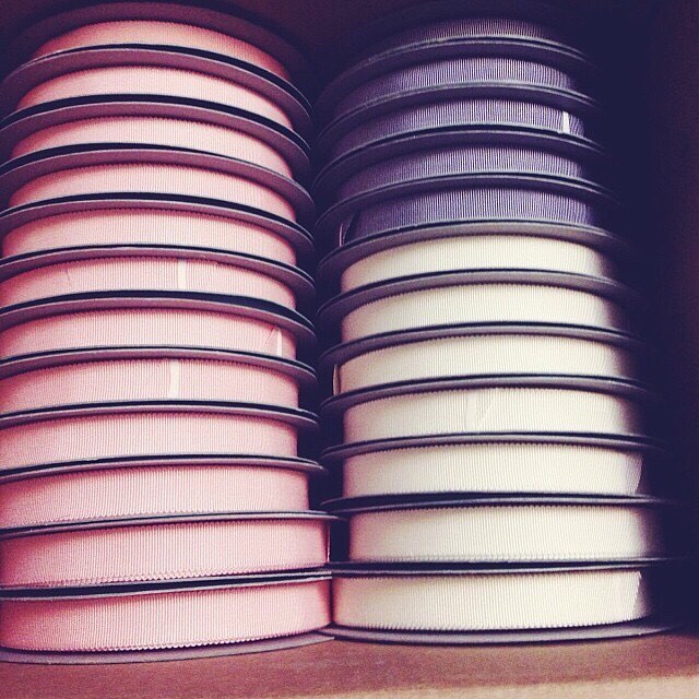 Stacks of ribbon