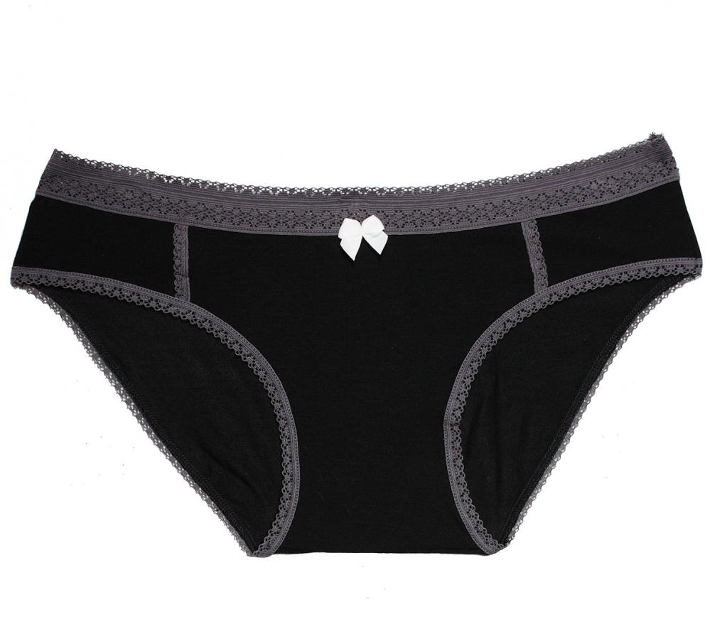 Bikini Come Out & Play in Midnight/Shade | Black modal underwear | Between the Sheets Collection