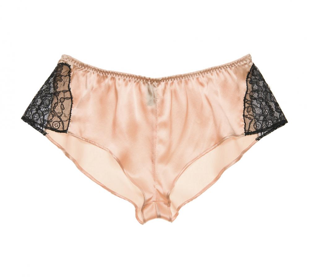 Deco Lace Tap Pant in Peach | Couture Silk Lace Nightwear | Specimens of Seduction by Layla L'obatti 