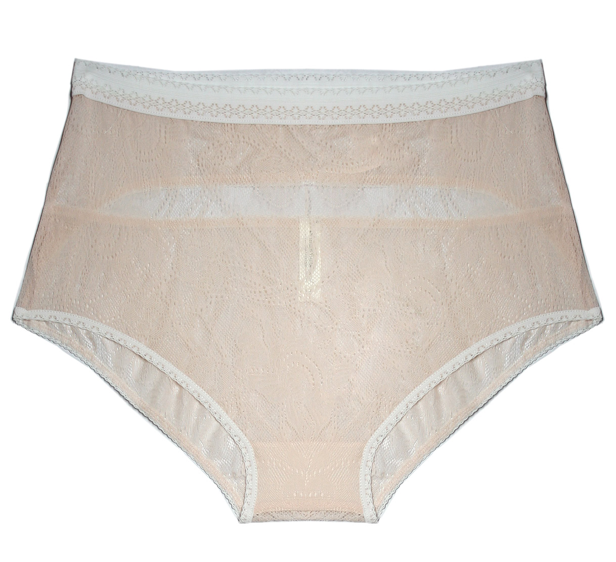 Petal Play Ouvert Hiwaist Knicker in Peony | Luxurious Peach Lace Lingerie | Between the Sheets Fine Intimates