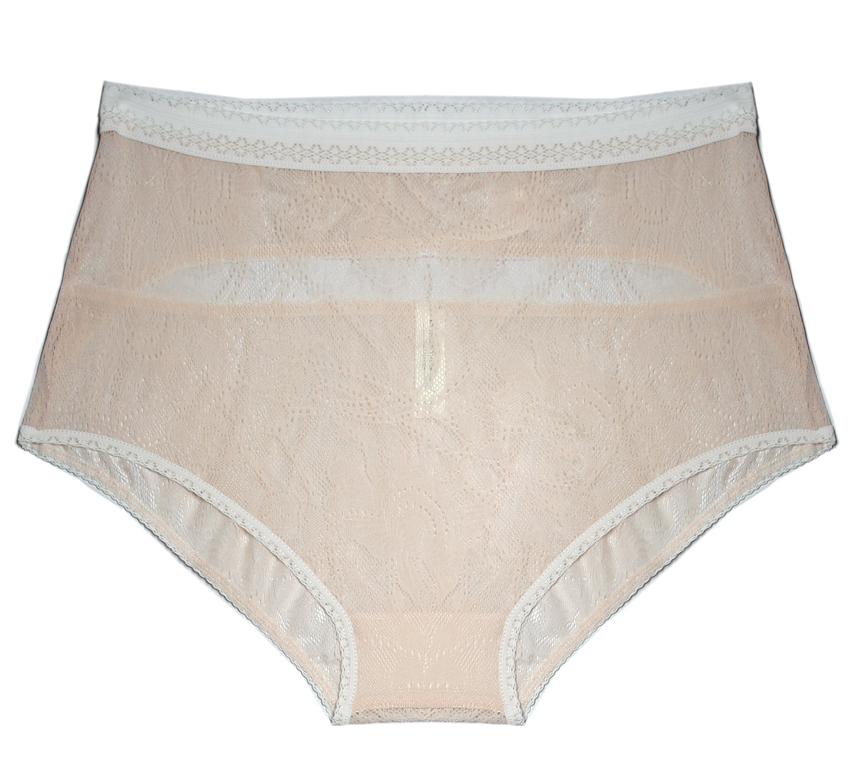 Petal Play peach lace hi waist panty