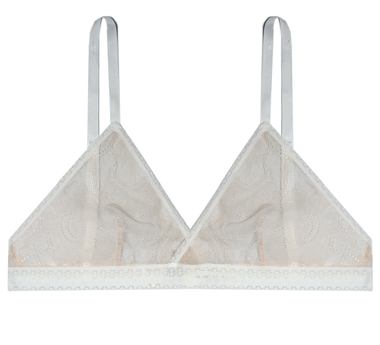 Petal Play peach lace bralette