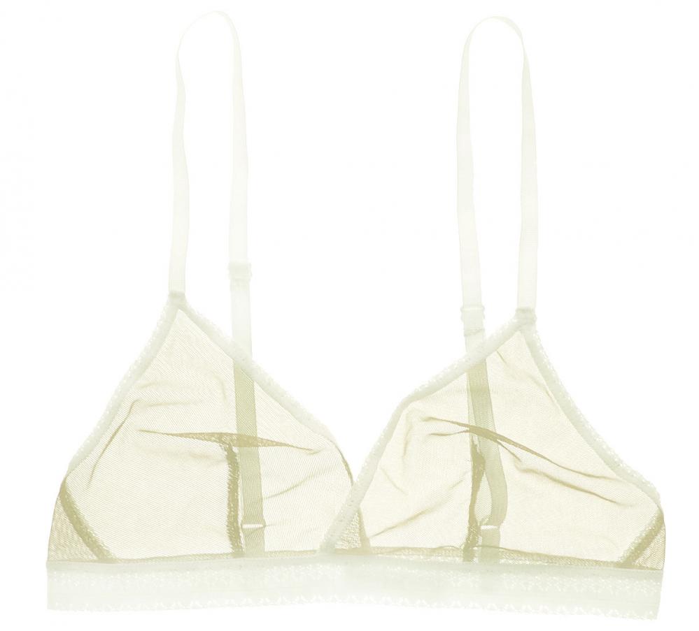 Airplay Sheer Bralette in Vanilla, Luxurious Sheer Mesh Lingerie