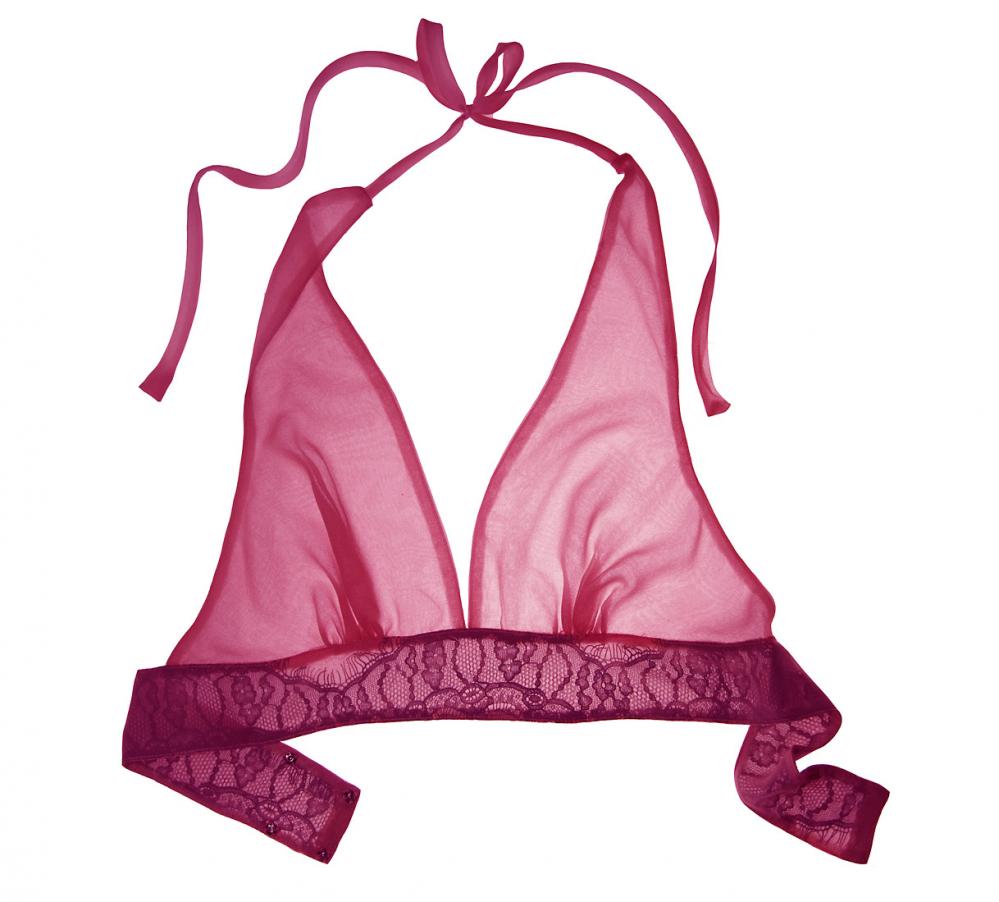 Sheer Romance Bralette in Red, Couture Silk Lace Nightwear