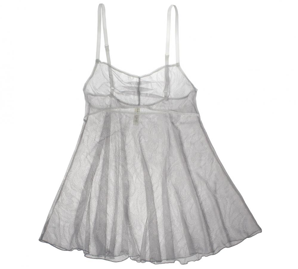  Petal Play Babydoll in Silver | Luxurious Floral Lace Lingerie | Between the Sheets Fine Intimates 