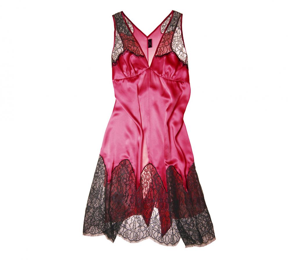  Deco Lace Chemise in Red | Couture Silk Lace Nightwear | Specimens of Seduction by Layla L'obatti 