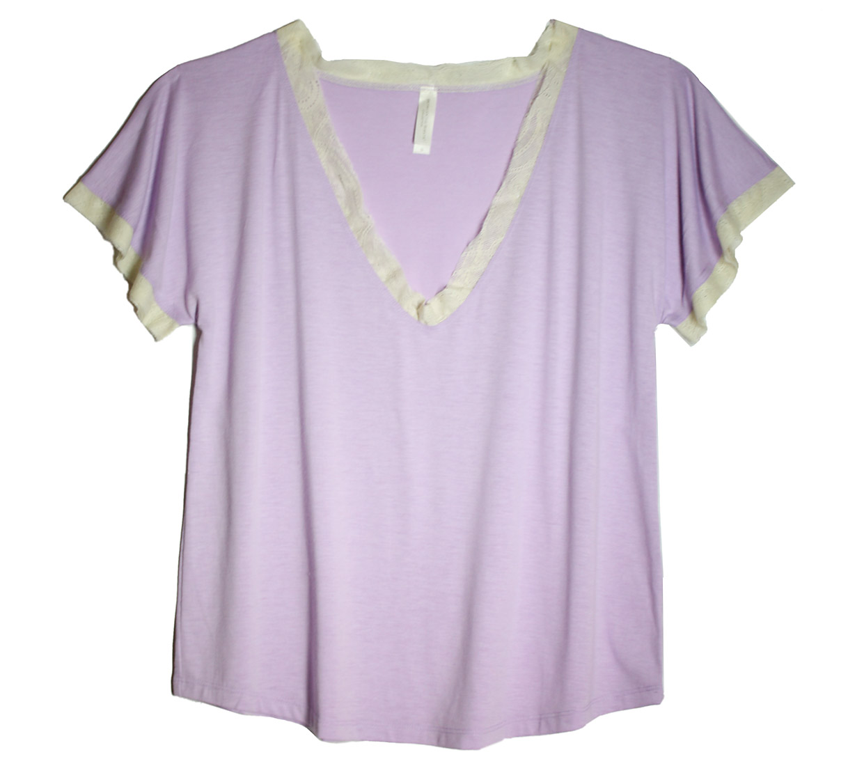 Venus in Play Lounge Tee in Lilac | Luxury Knit Nightwear | Between the Sheets Loungewear