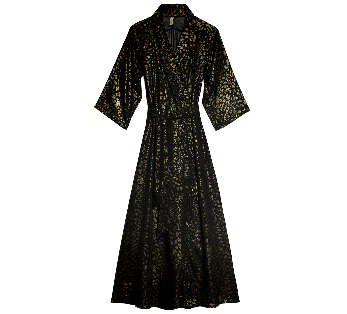 black chiffon dressing gown