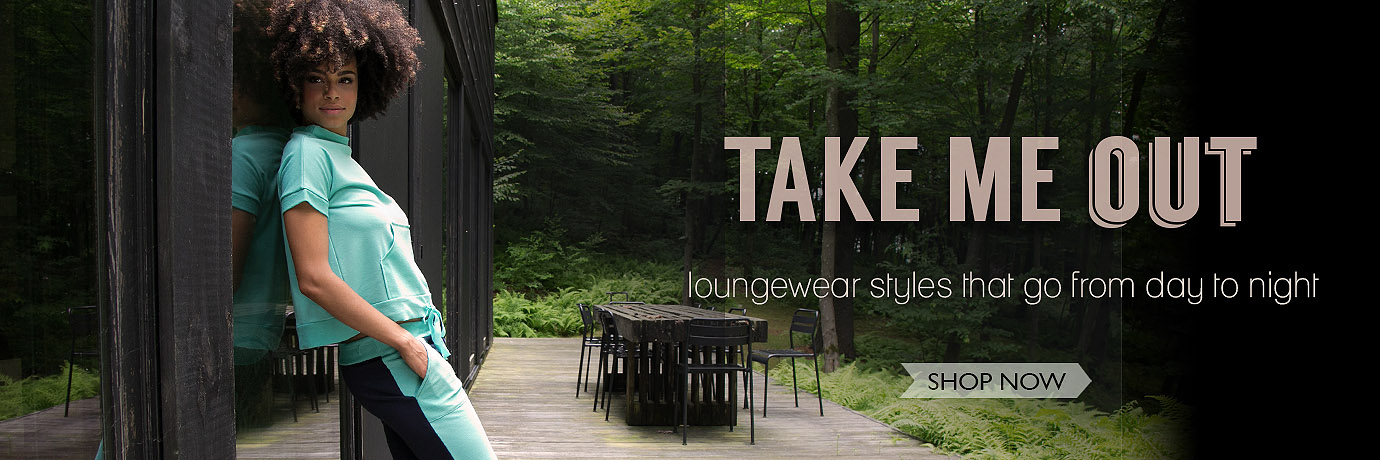 take me out - loungewear with crossover appeal