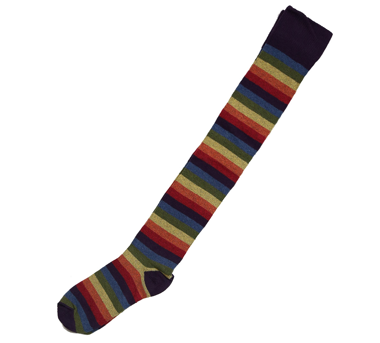 Rainbow Striped Over the Knee socks | Striped Thigh high Socks | Made in USA Socks at Between the Sheets