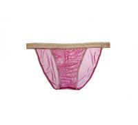 Airplay Sheer String Bikini in Raspberry - Between the Sheets Collection | Luxury Lingerie | Designer Lingerie | Luxury Sleepwear | Fine Designer Loungewear | BTS lingerie Made in USA