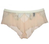 Arabesque chiffon tap pant peach - Layla L'obatti Couture Silk Lingerie