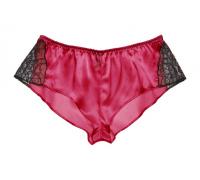 Deco Lace tap pant red - Layla L'obatti Couture Silk Lingerie