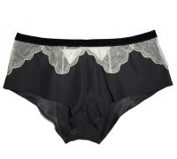 Arabesque Gunmetal Satin & Lace Ouvert Tap Pant | Couture Silk & Lace Lingerie | Layla L'obatti Specimens of Seduction