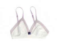 Bralette in Dawn/Ivory with Twilight/Lilac lace trim- Come Out and Play by Between the Sheets Collection | Luxury Lingerie | Designer Lingerie | Made in USA