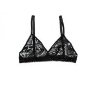 Birds of Play Bralette in Midnight | Exclusive Feather Lace Designs | Between the Sheets