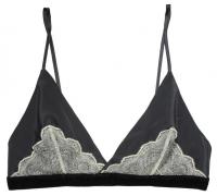 Arabesque Gunmetal Satin & Lace Soft Bralette | Couture Silk & Lace Lingerie | Layla L'obatti Specimens of Seduction