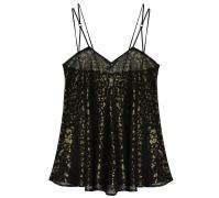 Leopard Play Black Gold Babydoll | Gold Print Luxury Nightwear|  Designer Loungewear Chiffon | Between the Sheets Sleepwear