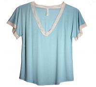 Venus in Play Lounge Tee in Aqua | Luxury Knit Nightwear | Between the Sheets Loungewear