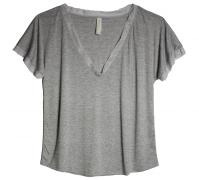 Venus in Play Lounge Tee in Heather Grey | Jersey knit Luxury Nightwear | Between the Sheets Loungewear