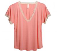 Venus in Play Lounge Tee in Sorbet | Luxury Knit Nightwear | Between the Sheets Loungewear