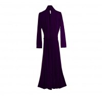 Matchplay Long Luxury Knit Robe Aubergine | Luxury Loungewear | Designer Robe | Between the Sheets Sleepwear