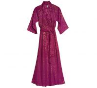 Leopard Play Pink Gold Robe | Gold Print Luxury Nightwear|  Designer Loungewear Chiffon | Between the Sheets Sleepwear