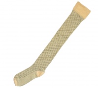 Flax Yellow Diamond Pattern Over the Knee socks | Patterned Socks | Made in USA Socks at Between the Sheets