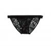 Birds of Play Feather lace Bikini in Midnight - Between the Sheets Collection | Luxury Designer Lingerie | Luxury Sleepwear | Directional Design | BTS lingerie Made in USA Image