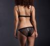 Petal Play Bikini in Black | Luxurious Black Lace Lingerie | Between the Sheets Fine Intimates  4