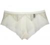 Arabesque Jasmine Cotton Silk & Lace Ouvert Tap Pant | Luxury Designer Lingerie | Layla L'obatti Couture Lingerie for Between the Sheets   Image