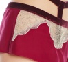 Arabesque Garnet Satin & Lace Ouvert Tap Pant | Couture Silk & Lace Lingerie | Layla L'obatti Specimens of Seduction 6